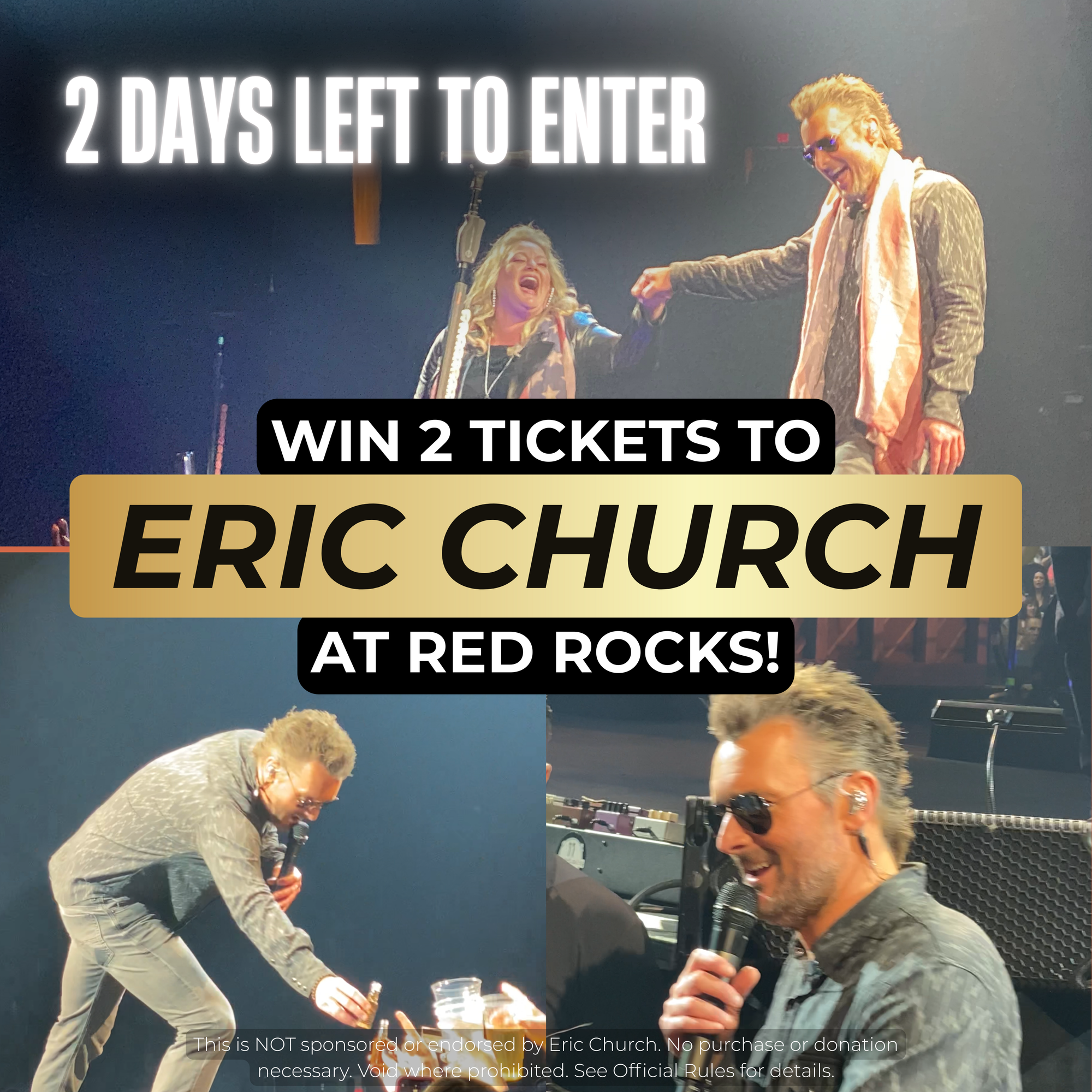 Brian G from OH, winner of Eric Church at Red Rocks #2